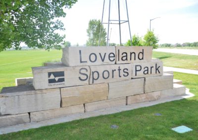 loveland sports park stone sign project
