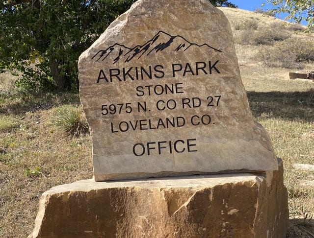 Arkins Park Stone Monument Sign
